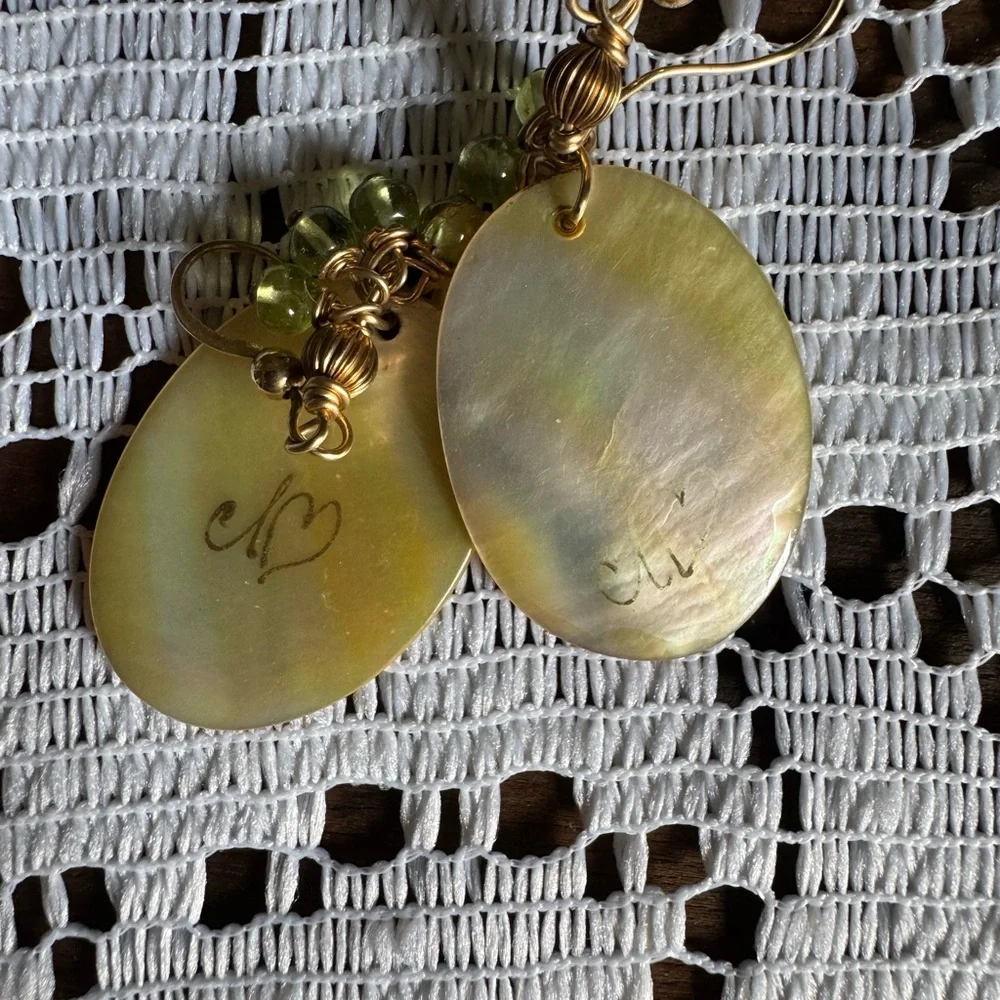 Floral Hand-Painted Earrings - Picture 4 of 4